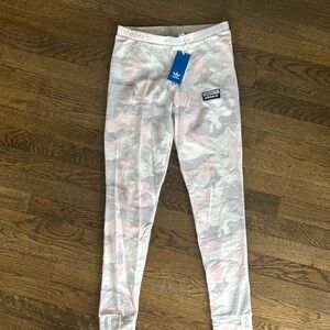 NWT Adidas Camo Joggers - Pink and Gray